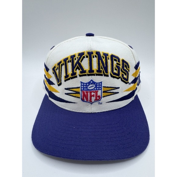 VTG Minnesota Vikings NFL Diamond Cut Snapback Hat Logo Athletic Pro Line